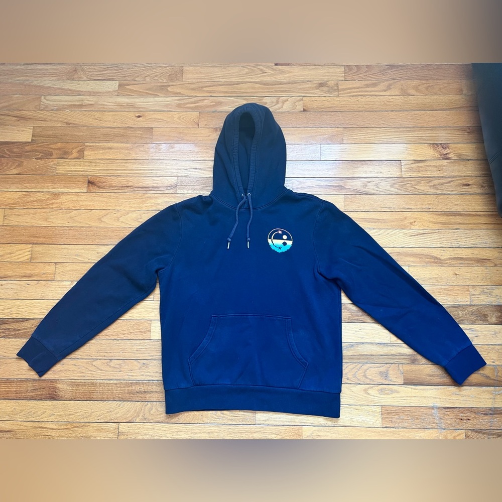 Old Navy Navy Blue Tropical Graphic Hoodie - Large